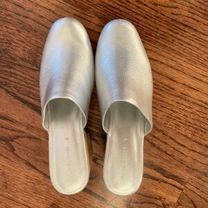Rachel Comey “Bose” clog, silver, size 8